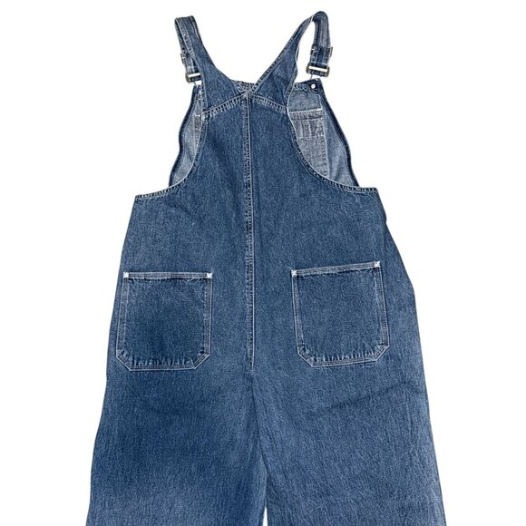 Vintage Gap 2002 Mens Overalls Large Straight Leg Adjustable Straps Light Wash - Picture 5 of 7